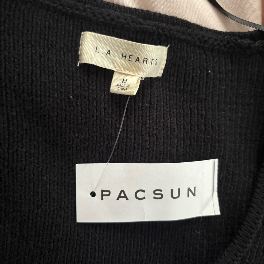 NWT PacSun Black Sweater Shirt - Picture 3 of 6